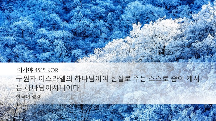 이사야 45:15 KOR Bible Verse Image