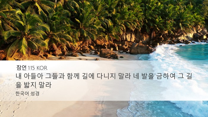 잠언 1:15 KOR Bible Verse Image