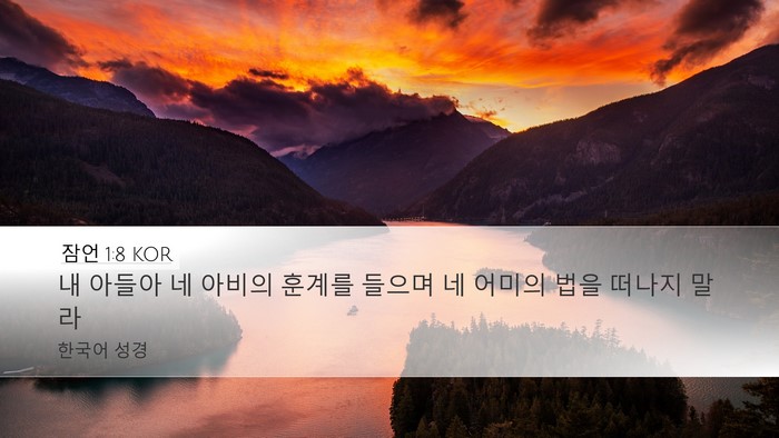 잠언 1:8 KOR Bible Verse Image