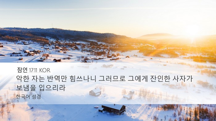 잠언 17:11 KOR Bible Verse Image