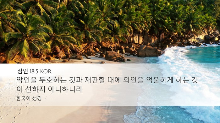잠언 18:5 KOR Bible Verse Image