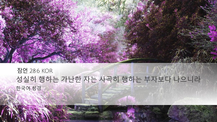 잠언 28:6 KOR Bible Verse Image