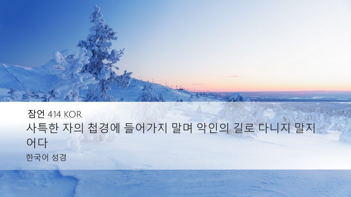 잠언 4:14 KOR Bible Verse Image