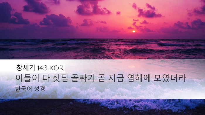 창세기 14:3 KOR Bible Verse Image