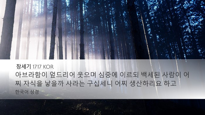 창세기 17:17 KOR Bible Verse Image