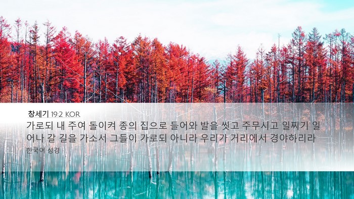 창세기 19:2 KOR Bible Verse Image