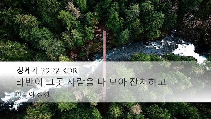 창세기 29:22 KOR Bible Verse Image