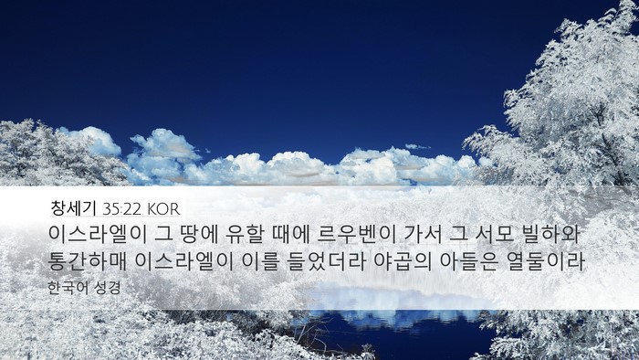 창세기 35:22 KOR Bible Verse Image