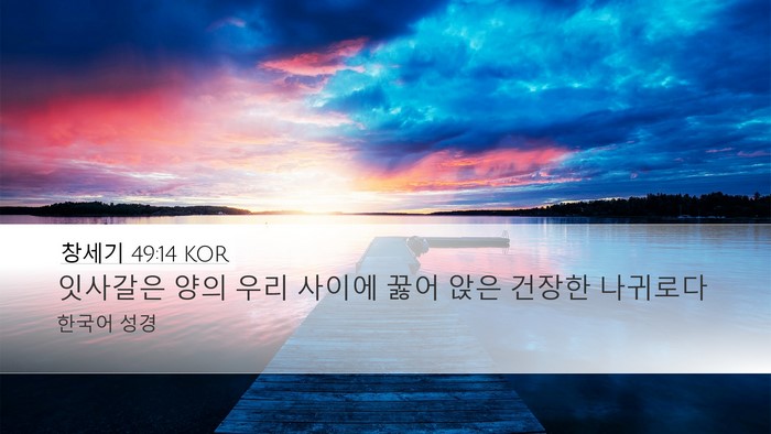 창세기 49:14 KOR Bible Verse Image