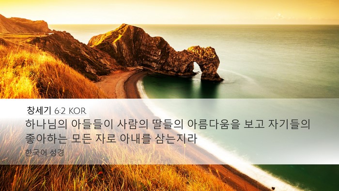 창세기 6:2 KOR Bible Verse Image