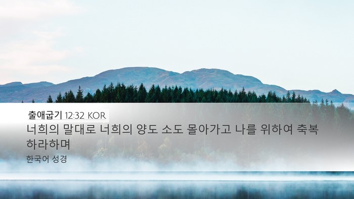출애굽기 12:32 KOR Bible Verse Image