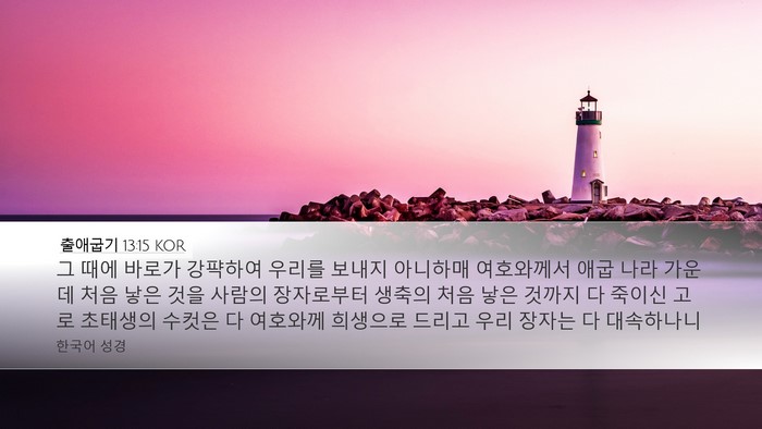 출애굽기 13:15 KOR Bible Verse Image