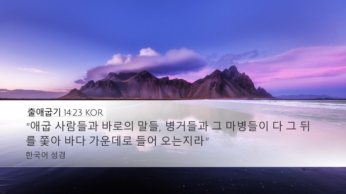 출애굽기 14:23 KOR Bible Verse Image