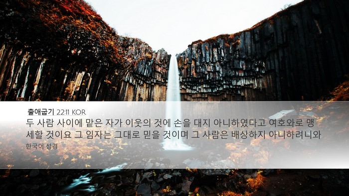 출애굽기 22:11 KOR Bible Verse Image