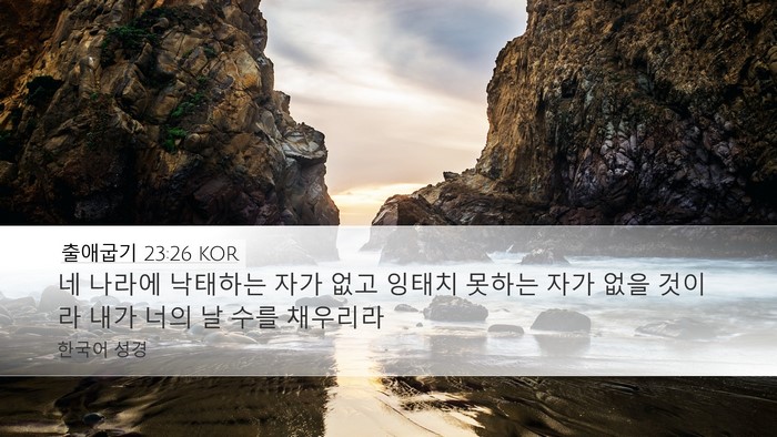 출애굽기 23:26 KOR Bible Verse Image