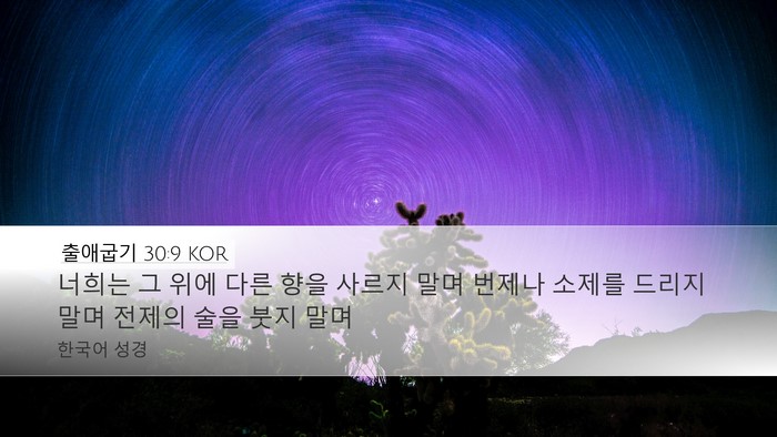출애굽기 30:9 KOR Bible Verse Image