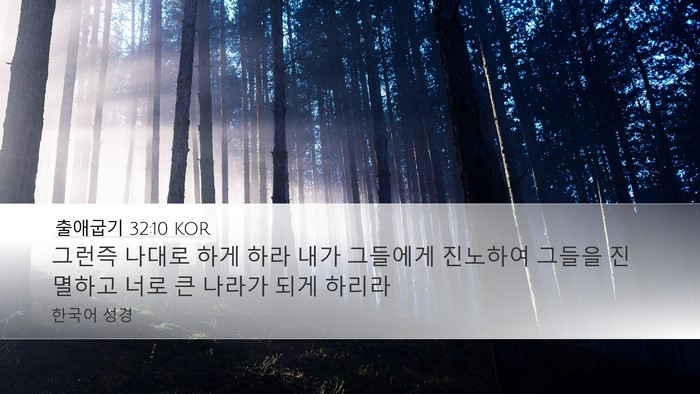 출애굽기 32:10 KOR Bible Verse Image