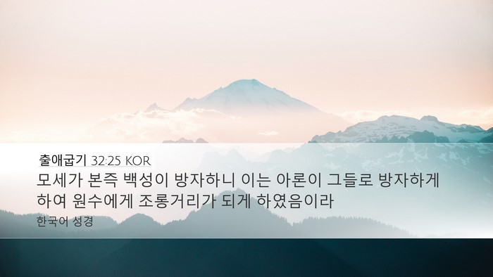 출애굽기 32:25 KOR Bible Verse Image