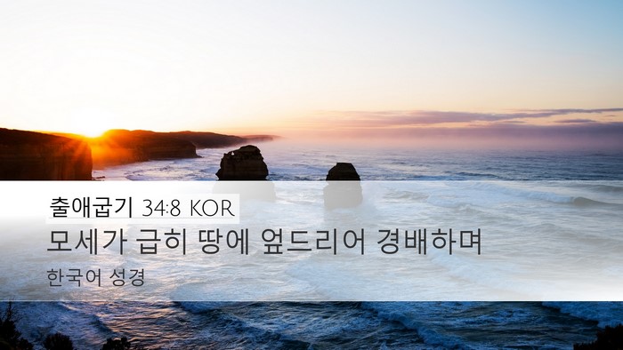 출애굽기 34:8 KOR Bible Verse Image