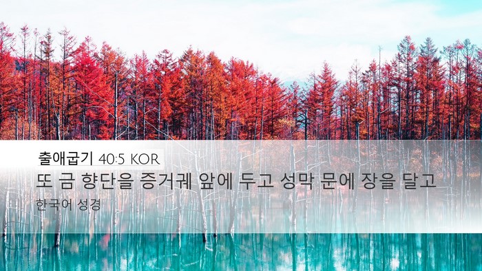 출애굽기 40:5 KOR Bible Verse Image