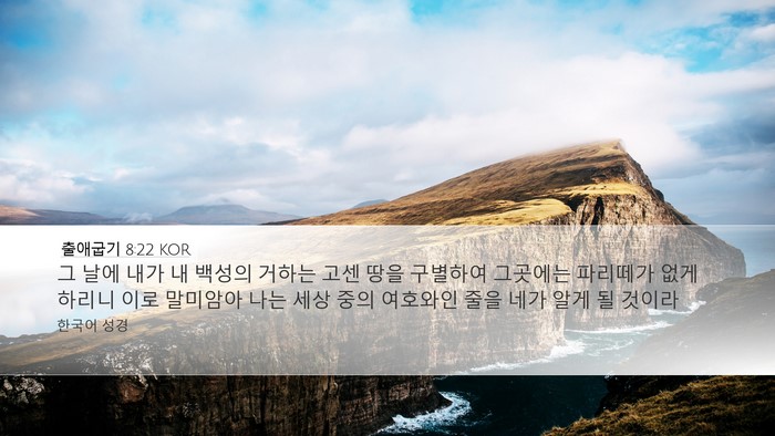 출애굽기 8:22 KOR Bible Verse Image