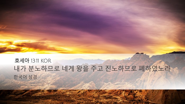 호세아 13:11 KOR Bible Verse Image