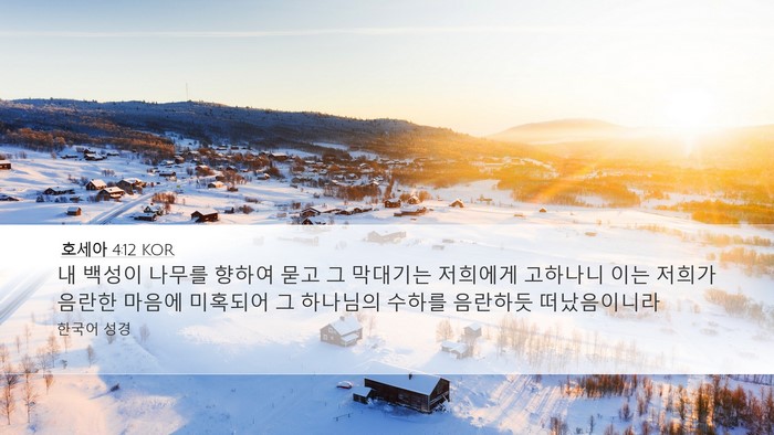 호세아 4:12 KOR Bible Verse Image