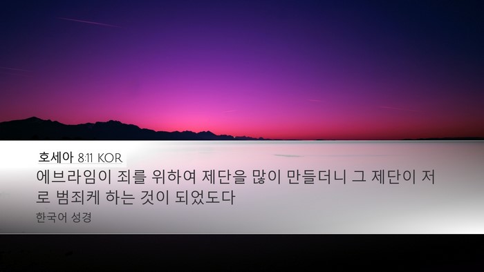 호세아 8:11 KOR Bible Verse Image