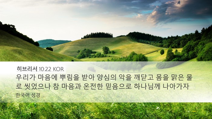 히브리서 10:22 KOR Bible Verse Image