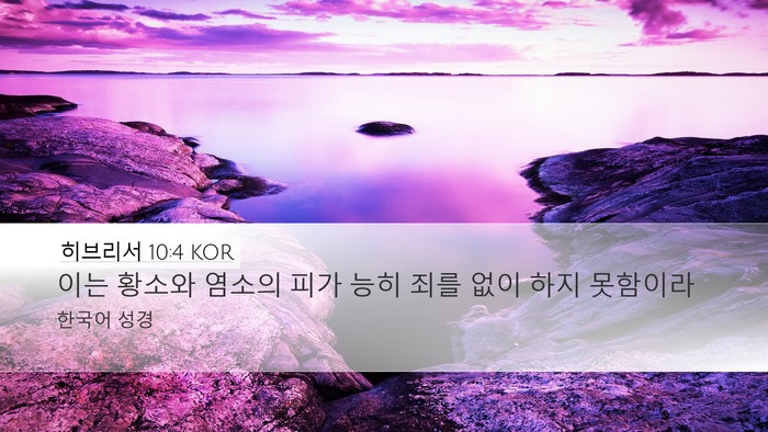 히브리서 10:4 KOR Bible Verse Image