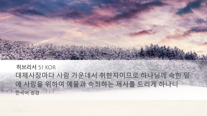 히브리서 5:1 KOR Bible Verse Image