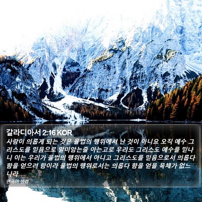 갈라디아서 2:16 KOR Bible Verse Image