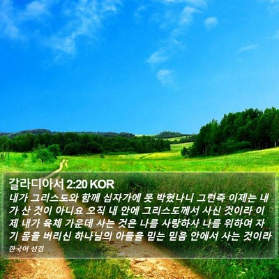 갈라디아서 2:20 KOR Bible Verse Image