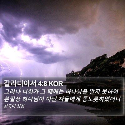 갈라디아서 4:8 KOR Bible Verse Image
