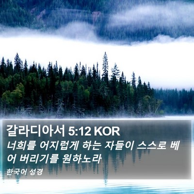 갈라디아서 5:12 KOR Bible Verse Image