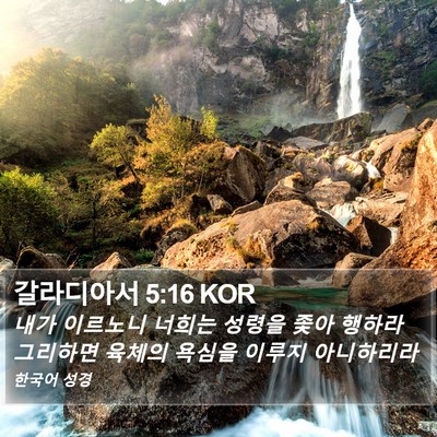 갈라디아서 5:16 KOR Bible Verse Image