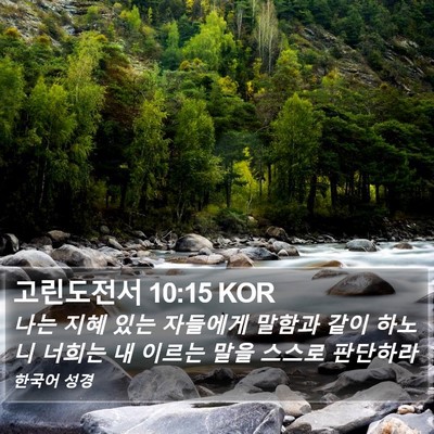 고린도전서 10:15 KOR Bible Verse Image