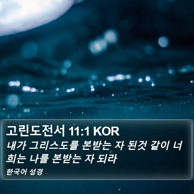 고린도전서 11:1 KOR Bible Verse Image