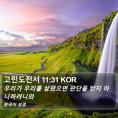 고린도전서 11:31 KOR Bible Verse Image