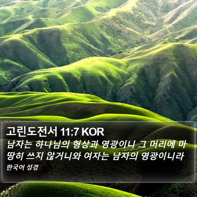 고린도전서 11:7 KOR Bible Verse Image