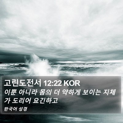 고린도전서 12:22 KOR Bible Verse Image