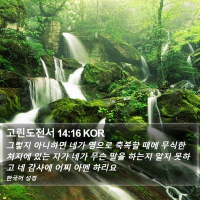 고린도전서 14:16 KOR Bible Verse Image