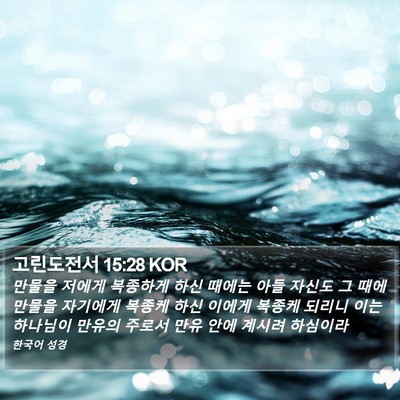고린도전서 15:28 KOR Bible Verse Image