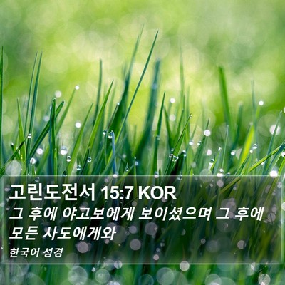 고린도전서 15:7 KOR Bible Verse Image