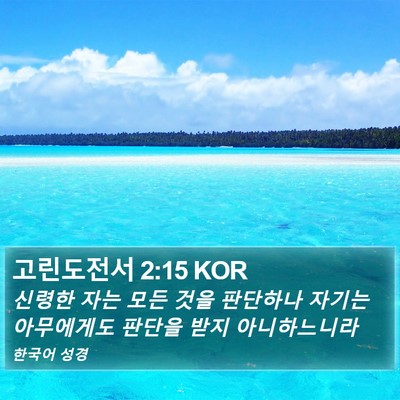 고린도전서 2:15 KOR Bible Verse Image