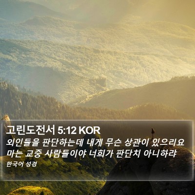 고린도전서 5:12 KOR Bible Verse Image