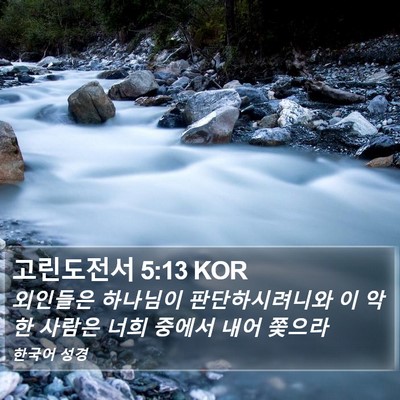 고린도전서 5:13 KOR Bible Verse Image