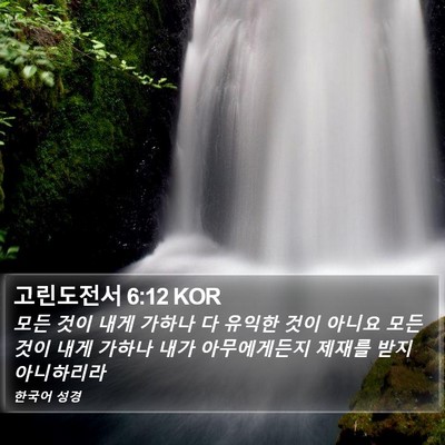 고린도전서 6:12 KOR Bible Verse Image