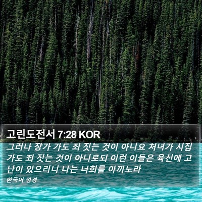 고린도전서 7:28 KOR Bible Verse Image