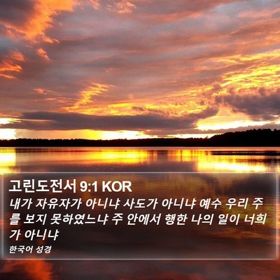 고린도전서 9:1 KOR Bible Verse Image